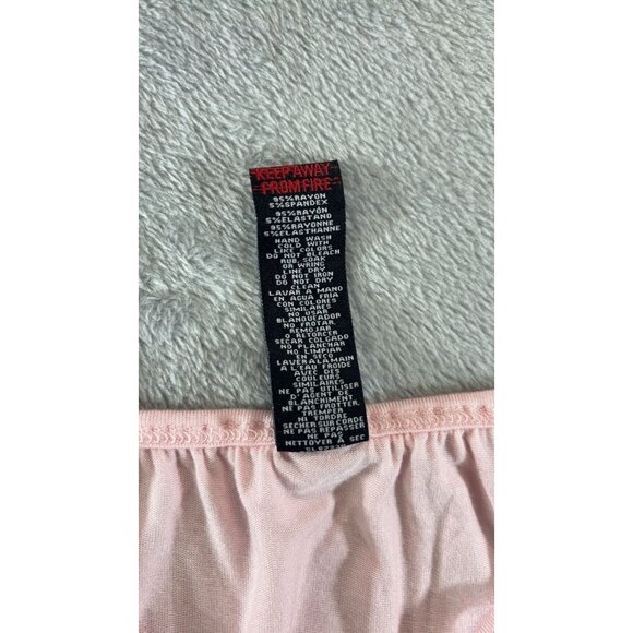 Bebe Sleepwear Women's Large Pink Tank & Shorts lounge set rhinestone logo NWT - Picture 7 of 9